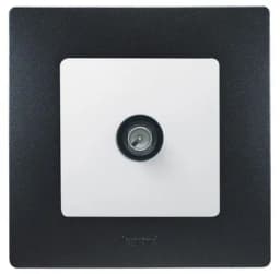 Розетка телевизионная оконечная TV СП Etika 5дБ 5-862МГц механизм бел. Leg 672265