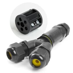 Соединительконнектор для проводов LD529 3контактный водонепроницаемый клемма 3pin черный 49187