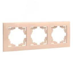 Валенсия рамка 3-местная кремовая EKF