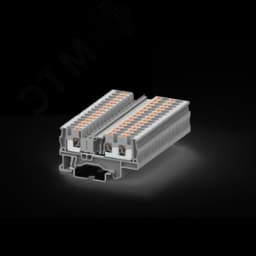 Клемма ТР 1-2 проходная Push-in, сечение 4 мм. кв., серая