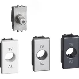 Axolute. Розетка SAT с разьемом типа F. Резьбовое соединение. 1 модуль. Поставляется в комплекте с лицевыми панелями цветов "Белый", "Алюминий", "Антрацит". Legrand Euro