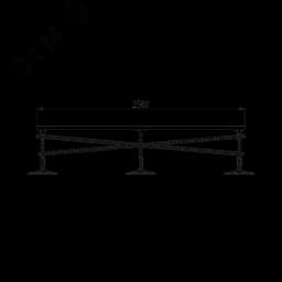 Опорная конструкция для установки оборудования TECHNORAPTOR FOOT 1000х2500 КМ-профиль