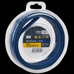 Трубка термоусадочная ТТУ нг-LS 12/6 синяя (2м/упак) IEK
