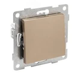 Выключатель самовозвратный одноклавишный Ugra, механизм, 10А, 250В, шампань