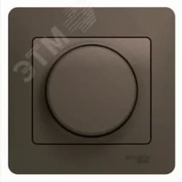 Диммер поворотно нажимной, LED, RC, 630 Вт, шоколад