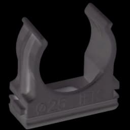 Крепеж-клипса для трубы IEK 25 мм черная (50шт)