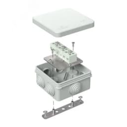 Коробка огнестойкая для о/п двухкомпонентная 60-0300-FR6.0-4 Е15-Е120 RAL7035 100х100х50 (14 шт/кор)