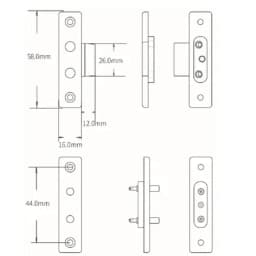 Кабелепереход контактный врезной ST-DL110-WT Smartec