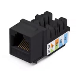 Проходной адаптер Cabeus KJ-RJ45-Cat.6-90-SW-BK (RJ45-DIDC, CAT.6, UTP, Keystone Jack) (10102c)
