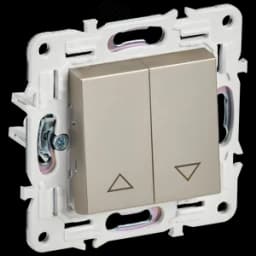 SKANDY Выключатель жалюзи 10А SK-V12Sh шампань IEK