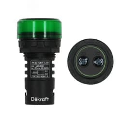 Лампа ADDS 22мм зеленая LED 220В