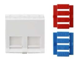 Вставка угловая 45x45 (аналог Mosaic) для 2х модулей Hyperline SIP3A-2K-M45-45