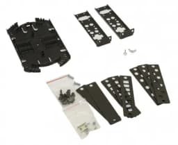 Бокс оптический универсальный 19" выдвижной Hyperline FO-19V-1U-3xSLT-W130H30-24UN-BK