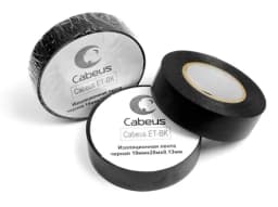 Изолента Cabeus ET-BK (19 x 2000 x 0.13 мм, черная) (7420c)