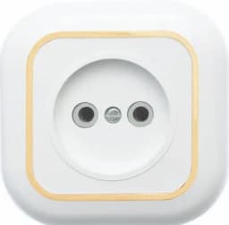 Розетка 1-м СП Валентина РС10-153 10А IP20 бел./зол. Кунцево 7652