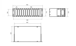 Бокс оптический универсальный 19" Hyperline FO-19R-3U-12xSLT-W140H42-96UN-BK