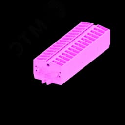 Клемма TB 1-1 бок. подключение с крепеж. фланцами, сечение 2,5 мм. кв., розовый.