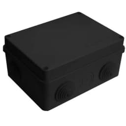 Коробка распределительная ОП 150х110х70мм 10 выходов 6 гермовводов крышка на винтах материал - полипропилен IP54 черн. Epplast 210300