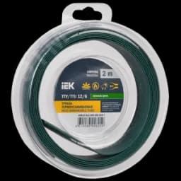 Трубка термоусадочная ТТУ нг-LS 12/6 зеленая (2м/упак) IEK