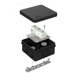 Коробка огнестойкая для о/п двухкомпонентная 60-0300-FR10.0-8 Е15-Е120 RAL9005 100х100х50 (14 шт/кор)