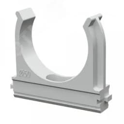 Крепёж-клипса для труб d50 мм безгалогенная (HF) атмосферостойкая серая (10шт/200шт уп/кор) PR13.0349 Промрукав