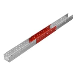 Лоток листовой перфорированный 100х80 L3000 сталь 0.7мм «БЫСТРЫЙ МОНТАЖ ПЛЮС» LPplus80-100-0.7-3000 оцинк. КМ PL0234