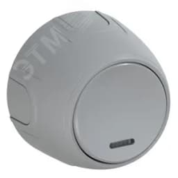 Выключатель одинарный Rotondo с подсветкой, цвет серый