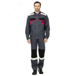 Костюм муж. Барит брюки (сер.-черн.-красн.), р.112-116/170-176