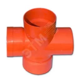 Соединение крестообразное для двустенных труб 90 градусов диаметр 125мм полипропилен