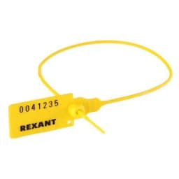 Пломба пластиковая номерная 350мм желт. Rexant 07-6132
