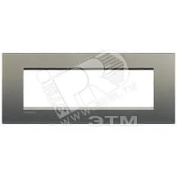 LivingLight Рамка прямоугольная 7 постов Серый шелк Legrand Euro