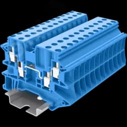 Клемма TU 2-2 винтовая, сечение 4 мм. кв., синяя