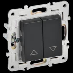 SKANDY Выключатель жалюзи 10А SK-V12Bl черный IEK