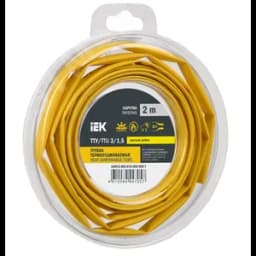 Трубка термоусадочная ТТУ нг-LS 3/1,5 желтая (2м/упак) IEK