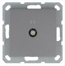 Розетка телевизионная оконечная TV Ф9.5мм механизм алюм. Jasmart G6001S