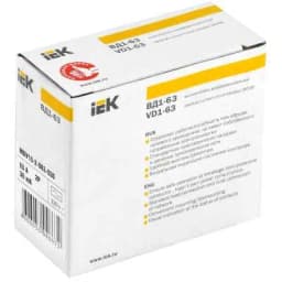 Выключатель дифференциальный (УЗО) IEK ВД1-63 2Р 63А 30мА MDV10-2-063-030
