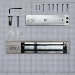 Электромагнитный замок (сила удержания 280кг), с двумя встроенными датчиками, цвет серый RAL7032 (галечный серый) RL-EM280-LSG R-Lock