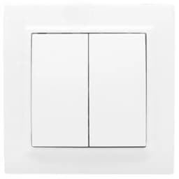 Выключатель Минск 2-клавишный СП 10А белый EKF