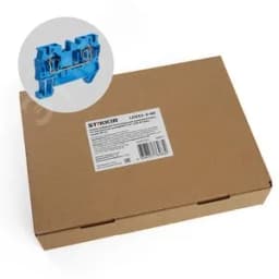 Зажим пружинный, 2-проводной проходной ЗНИ - 6,0, JXB ST 6, синий LD552-2-60 FERON