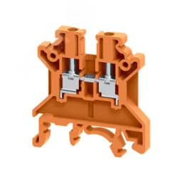 Клемма проходная 2,5 кв.мм винтовая OptiClip CTS-2,5-I-24A-(0,2-2,5)-оранжевый