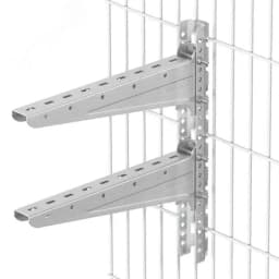 Крепление на сетку двух консолей 43х50х495 мм, горячеоцинкованное