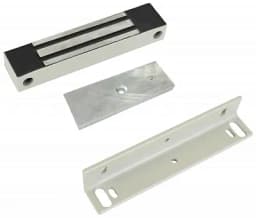 Замок электромагнитный AccordTec ML-180K (белый) с уголком