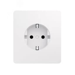 Розетка ROUND одинарная с/з скрытой установки, со шторками 16А механизм перламутр