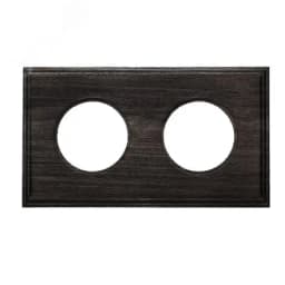 Шедель Рамка 2-х постовая (Угольно-черный) скрытый монтаж BF4 Бирони