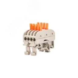 Клемма СМК 222-424D проходная 4-полюсная, с креплением на DIN-рейку (0,08-4 кв мм), серая (4 шт./уп.), REXANT