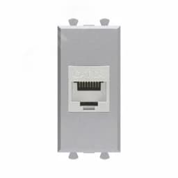 Avanti Компьютерная розетка RJ-45 без шторки модульная, кат.6А экранированная, Закаленная сталь, 1 модуль