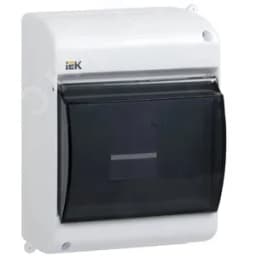 Щит распределительный навесной ЩРн-П-4 IP30 пластиковый белый прозрачная дверь КМПн 2/4