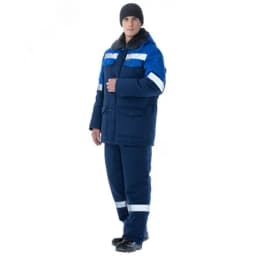 Костюм мужской утепленный Мастер Ультра с пк. цв. т.синий-васильковый, р. 96-100/158-164
