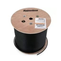 Витая пара UTP, кат.5e, Hyperline UUTP4-C5E-S24-OUT-LSZH-BK-500 (внешний 500 м.)