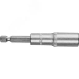 Бита с торцовой головкой, удлиненная, Cr-V, хвостовик E 1/4", 10мм ЗУБР